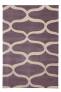 Judy Ross Hand-Knotted Custom Wool Waves Rug mulberry/wheat